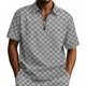 thumbnail image 1 of pstuiky Camisas de manga corta para hombre, Camisa informal de manga corta con botones sueltos y elástica para hombre, estilo veraniego ropa de hombre xxl, 1 of 9
