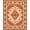 Rust Cream, Pattern 1, variant on ODIKA 8'x10' Washable Area Rug Orange Burnt Boho Fall Halloween Terracotta Vintage Bathroom for King Size Bedroom Under Bed, Master Suite, Non-Shedding, Easy Care