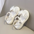 thumbnail image 4 of UngA Sandals for Girls Princess Girl Sandals Summer Strap Closed Toe Sandals Flats for Girls Toddler and Little Kid Princess Shoes(White,Size 12.5), 4 of 4