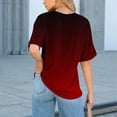 thumbnail image 5 of Womens Summer Tops Sevevn Women's Fashion Casual Short Sleeve Solid Pocket Ladies Round Neck Blouse, 5 of 7