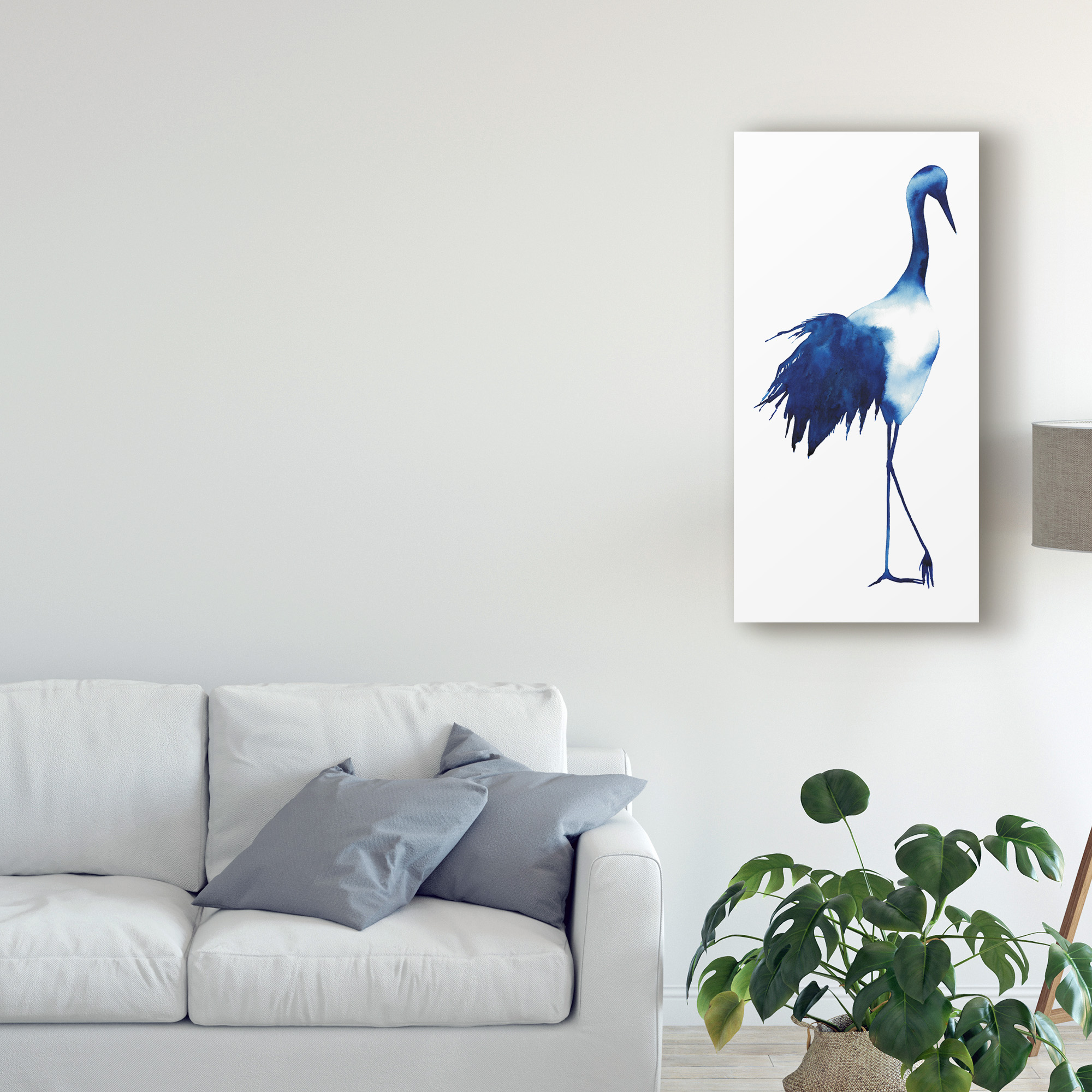 Trademark Fine Art 'Ink Drop Crane I' Canvas Art by Grace Popp