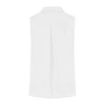thumbnail image 5 of DYMADE Womens Summer Workwear Turn-down Collar Sleeveless Single Breasted Basic Blouse, 5 of 5