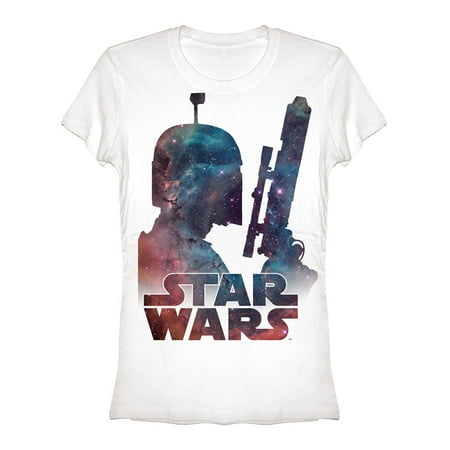 UPC 888886197249 product image for Junior s Star Wars Boba Fett Nebula Graphic Tee White Small | upcitemdb.com