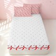 thumbnail image 4 of Erosebridal Kawaii Hearts Zipper Queen Comforter Set with Fitted Sheet and 2 Pillowcases, Valentine's Day Themed Zipper Bedding Set, Reversible, Scarlet Red, Reversible, 4 of 7