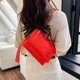 thumbnail image 5 of Bolsa A Cuestas Bolso de mano para mujer, bolso grande de verano a la moda para las axilas, bolso de hombro sólido (rojo), 5 of 8