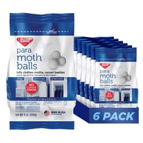 (6 Pack) Enoz Para Moth Balls, Moth Killer for Clothes Moths and Carpet Beetles, 8 oz Bag, 6 Ct