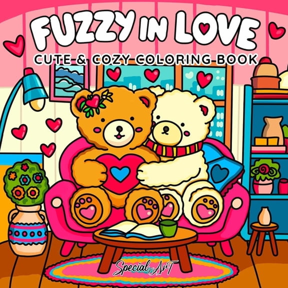 Relax and Color Fuzzy in Love: A Whimsical Coloring Book of Adorable Animal Pairs and Heartwarming Moments, Book 2.1, (Paperback)