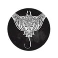 thumbnail image 2 of LADDKA 60 inch Round Beach Towel Blanket Aloha Ornate Stingray Fish in Tattoo Diving Tribal Travel Circle Circular Towels Mat Tapestry Beach Throw, 2 of 2