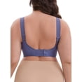thumbnail image 3 of INSPIRE CHIC Women's Mesh Plunge Wirefree Full Coverage Bras Wide Straps Seamless Lightweight Soft Breathable Bra XXL Blue, 3 of 4