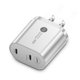 thumbnail image 1 of Adaptador de carga Jumpingount PD40W con puertos dobles QC 3.0 blanco, 1 of 2