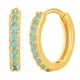 thumbnail image 1 of Pendientes Mujer Oro 18K Pendientes Turquesa Circonita Brillante Regalos Joyeria, 1 of 8