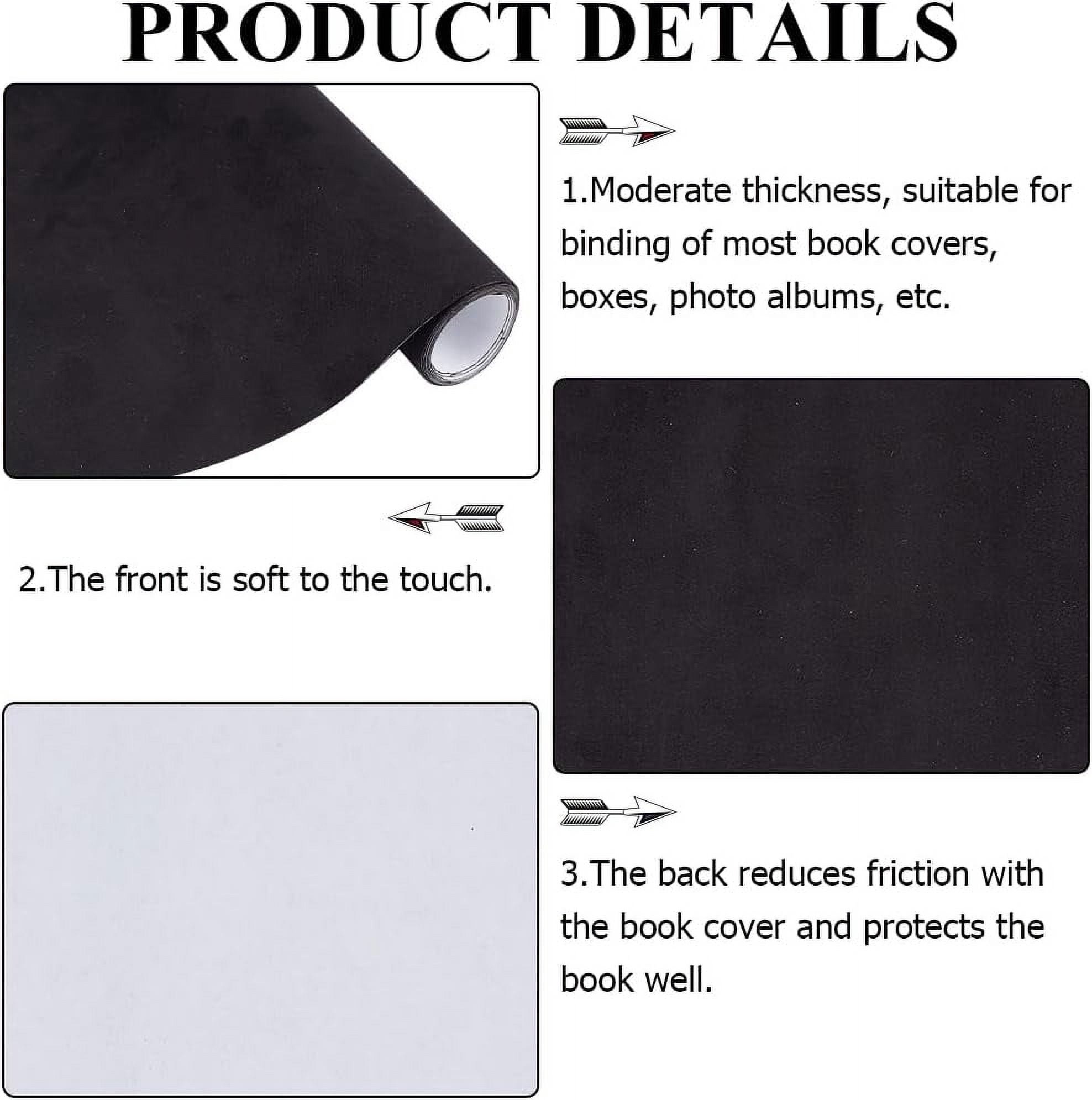 4 Colors 51.2 x 11.8 Book Cloth Cover Suede Fabric Surface Paper Backed Bookbinding Bookcloth Red Black DIY
