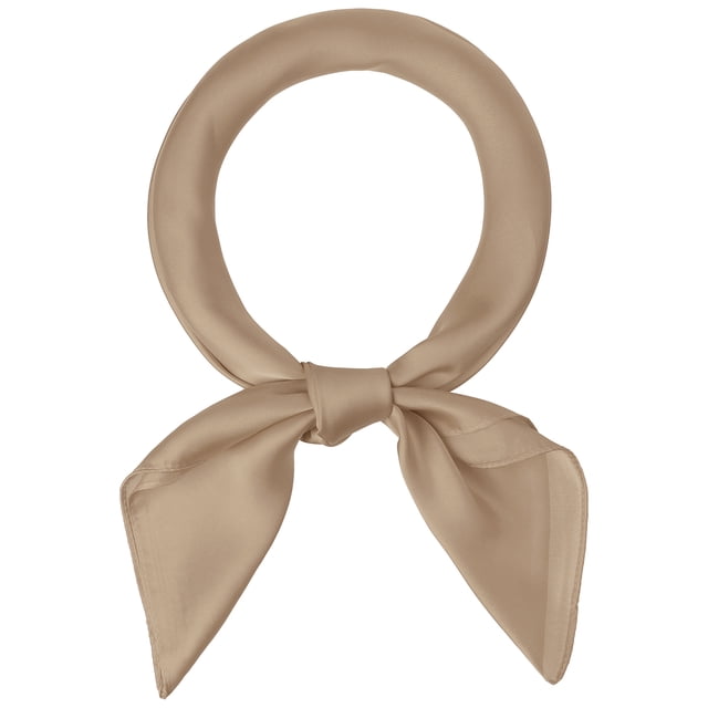Bufandas de mujer de 70 cm, pañuelo cuadrado puro de Color liso liso, pañuelo para el cuello, pañuelo para el cuello Caqui 70x70cm/27.56x27.56"(LxW)