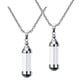thumbnail image 5 of Collar con colgante de cineraria cineraria cineraria de cremación de 2 piezas, botellas de cilindro de tubo para cenizas, 5 of 9