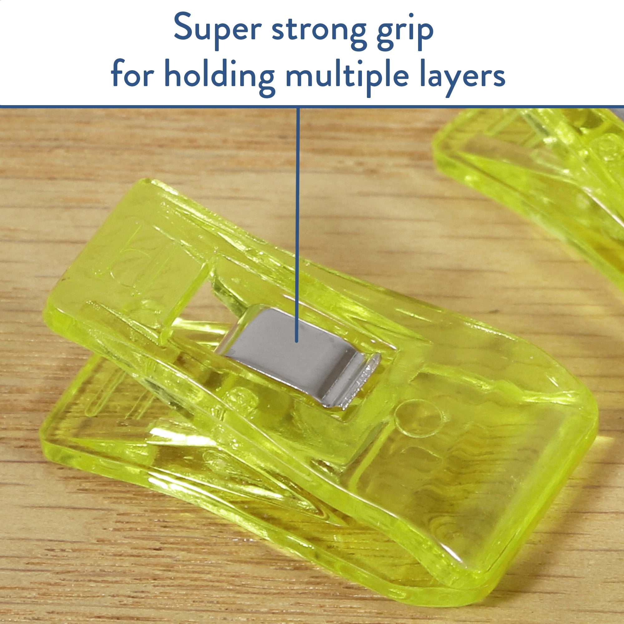 Hello Hobby Plastic Quilt Fabric Clips, Yellow (12 Count)