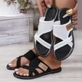 thumbnail image 5 of Womens Sandals Comfortable Flat Scandals Womens Dress Sandals Size 6 Studded Size 12 Clog 8 Borne Ladies Summer Casual Beach Flat Bottom Set Foot Large White 7, 5 of 9