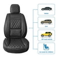 thumbnail image 7 of Elantrip Black Luxury Diamond Design Leather Car Seat Cover, Waterproof and Non-slip, for SUV, Truck, Car Cover, 7 of 7
