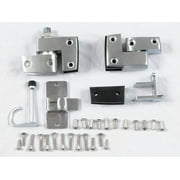 Asi Global Partitions Slide Latch,Aluminum,Brushed 40-8571005