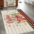 thumbnail image 3 of Christmas Area Rug 3x5 Washable Rug Non Slip Xmas Hot Cocoa Red Black Plaid Gingerbread Holiday Large Area Rug Indoor Floor Carpet for Entryway Bedroom Kitchen Living Room Office Dining Room Nursery, 3 of 8