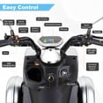 thumbnail image 5 of Xlluproid Heavy Duty 4 Wheel Electric Mobility Scooter,1000W Motor,500lbs Load,15MPH,31 Mile Range,3 Speed,20° Climbing,LED Lighting & Remote Key,Silver Travel Mobility Scooter for Seniors Adults, 5 of 8