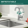 thumbnail image 5 of WOWOW Single-Handle Bar Faucet Deckplate Not Included in Brushed Nickel, 5 of 7