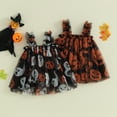 thumbnail image 6 of Douhoow Kid Girl Halloween Pumpkin Tulle Dress Baby Sleeveless Square Neck Tutu Dresses 0-4 Years, 6 of 8