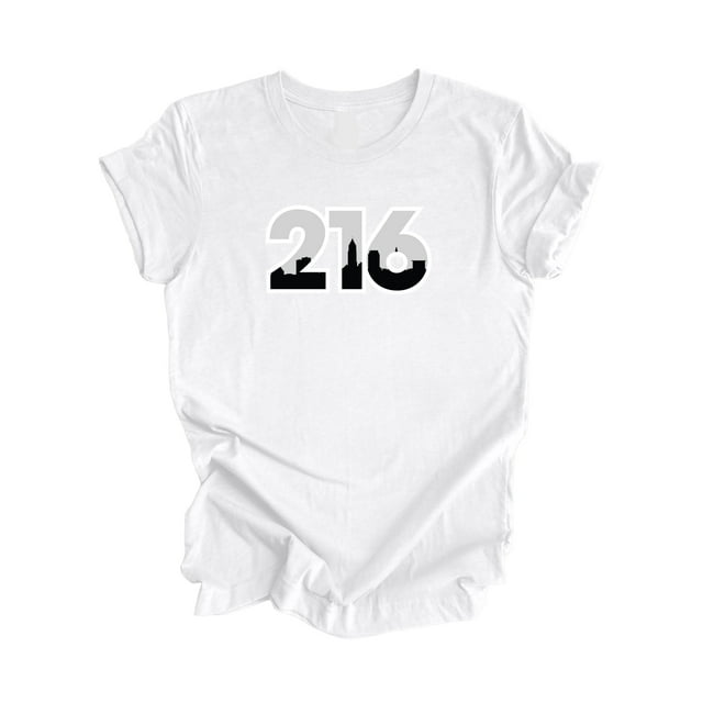 216 Cleveland Ohio USA Code Régional Skyline de la Ville Cadeau - T-Shirt Unisexe - Inspired X