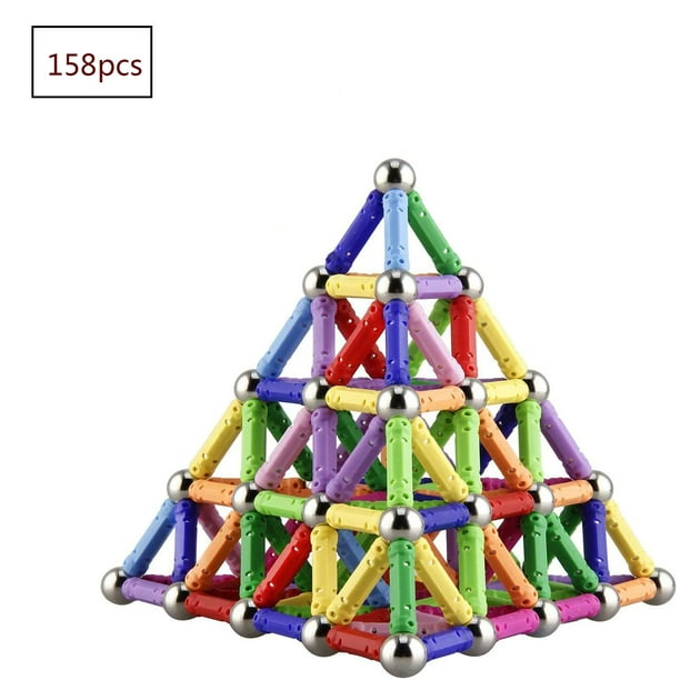 150 Pieces Puzzle Magnetic Building Blocks Toys Magnet BAU Build