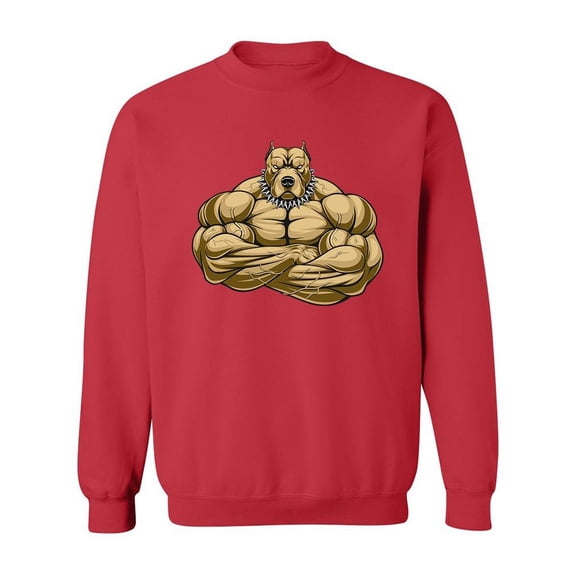 Strong Pitbull Sweatshirt Men -Image by Shutterstock, Male x-Large