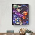 thumbnail image 1 of Cuadros Decorativos Diamante pintura universo de planetas 5D resina redonda completa imagen de diamantes de imitación Sywqhk Nuevos Originales, 1 of 1