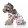 thumbnail image 1 of Pet Dog Christmas Outfits,4-Legged Flannel Cartoon Pattern Warmer Clothes Doggie Costume,Soft Thickening Warm Winter Sweatershirt for Small Medium Dogs, 1 of 10