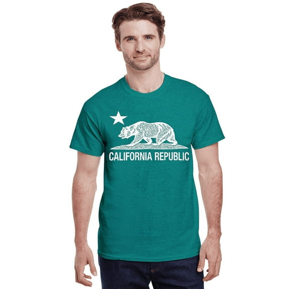 California Flag Bear T-shirt Mens Graphic Tees