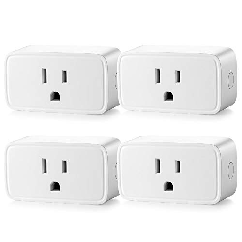 2.4Ghz Only WiFi Outlet Works with Alexa Google Home No Hub Required Smart Plug Wireless Socket Remote Control Timer Switch