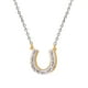 thumbnail image 1 of Collar dorado chapado en oro amarillo de 14 quilates sobre plata con diamantes, 1 of 4