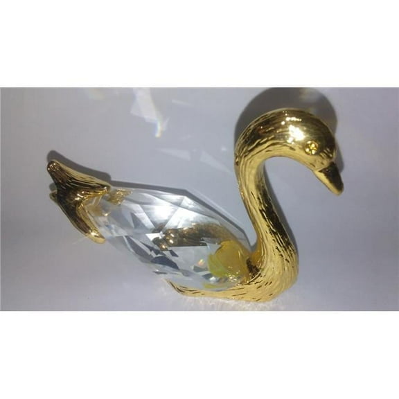 2.5 x 2 in. Handmade Bohemia Lead Crystal Swan Figurine