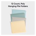 thumbnail image 2 of Smead Poly Hanging File Folders, Letter Size, 0.5 Inch Expansion, Assorted Colors, 12 Pack [10522] (smd-10522), 2 of 6