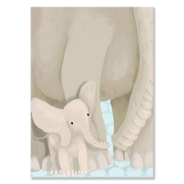 Arte mural en lienzo Oopsy Daisy Stand by Me Elephants 25 x 36 cm