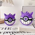 thumbnail image 5 of Funda de silicona para Airpods Pro, 3D Cute Kawaii Anime Fashion Funny Cool Design Funda protectora para Apple Airpod con llavero, para hombres/adolescentes/niños (Gengar), 5 of 5