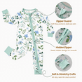 thumbnail image 5 of PatPat Baby Girl Clothes Viscose from Bamboo Snug Fit Footless Zip Bodysuits Sleep N Play Pajamas Baby Girl Gifts 2Pack,0-24 Months, 5 of 14