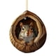 thumbnail image 2 of Christmas Animalss Ornaments Owls Raccoons Christmas Decorations Christmas Tree Pendants 2D Flat Printing Acrylic Small Pendants, 2 of 5