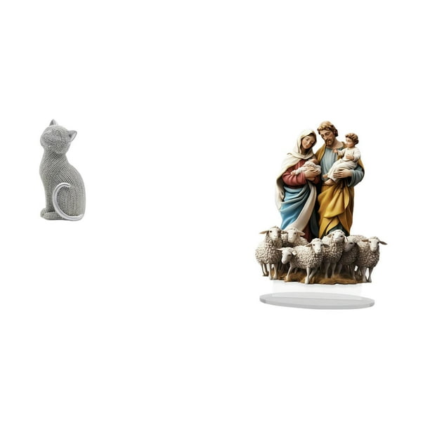 Figura de escritorio,Estatua de gato,linda estantería,escritorio,decoración del hogar,Letrero de mesa,Decoración de escritorio acrílica Rincón festivo Decoración del hogar,Decoración de