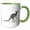 Green/White, variant on 3drose, Grey Kangaroo Looking to the Front, 11oz Magic Transforming Mug