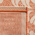 thumbnail image 4 of SAFAVIEH Courtyard Charlotte Bordered Indoor/Outdoor Runner Rug, Rust/Sand, 2'7" x 8'2", 4 of 8