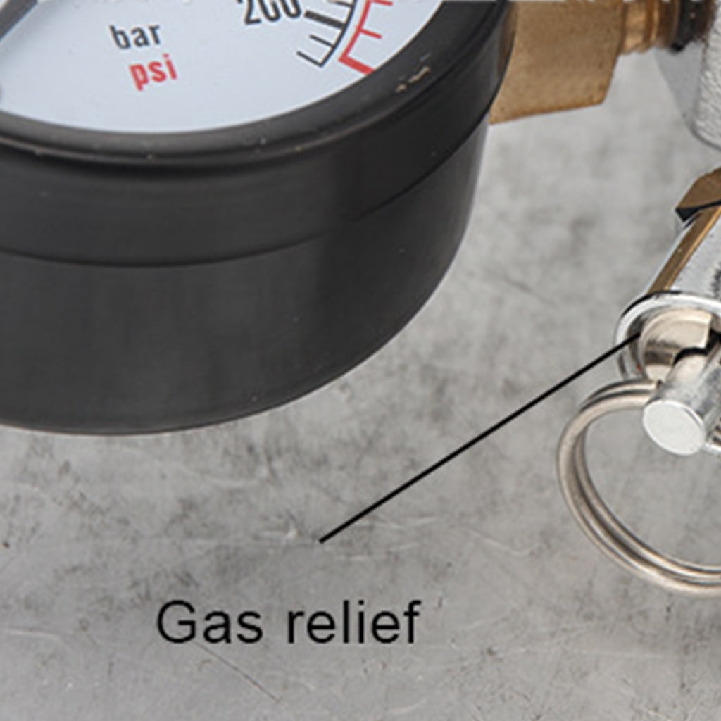 CO2 Regulator Valves 5/16in Regulator Draft Beer Machine Double Stage Carbon Dioxide Pressure Reducing Valves Stainless