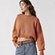 thumbnail image 3 of Suéter suelto de color sólido con cuello redondo a la moda para mujer de otoño e invierno de Europa y Estados Unidos, 3 of 6
