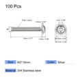 thumbnail image 2 of Uxcell M3 x 18mm 304 Stainless Steel Flanged Button Head Socket Cap Screws 100 Pack, 2 of 5