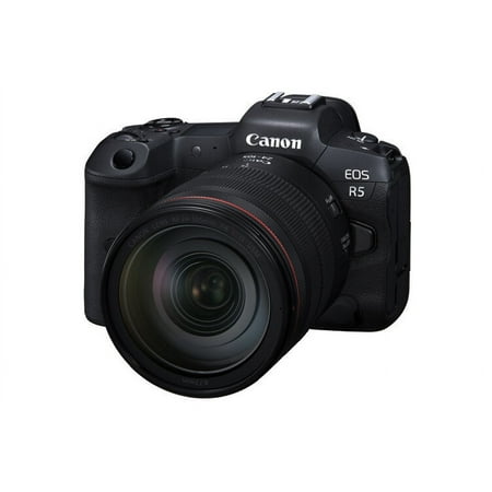 Canon - EOS R5 Mirrorless Camera with RF 24-105mm f/4L IS USM Lens - Black