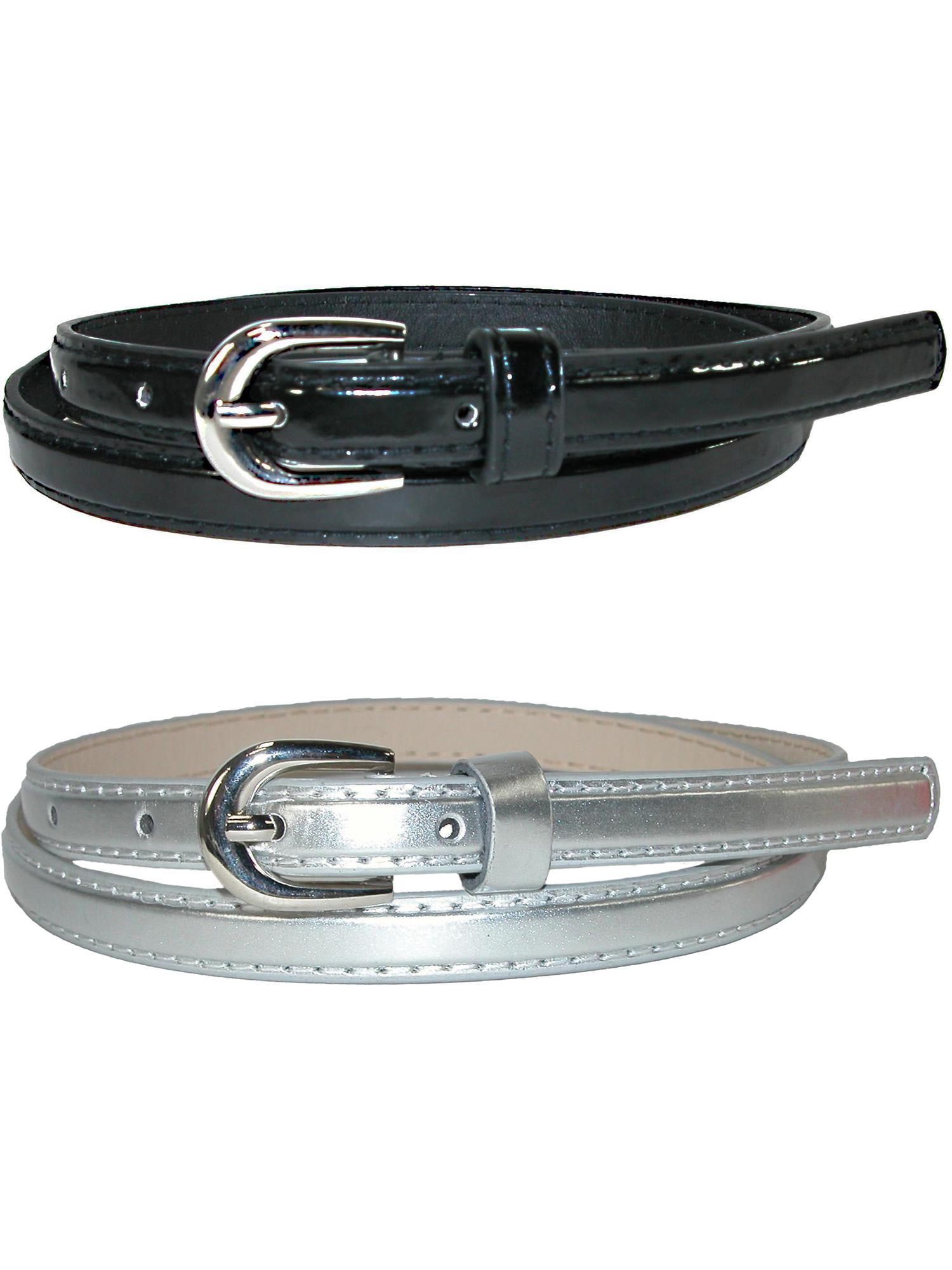 CTM® Skinny Dress Belt (Pack of 2 Colors) (Women display picture 1