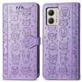 thumbnail image 1 of Funda Cartera FOXDOCK para MOTO G53 5G , Flip PU con Relieve de Gatos y Perros, Tarjetero y Soporte, 1 of 6