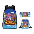 thumbnail image 1 of My Singing Monsters Monster Concert School Bag Cartoon Backpack Shoulder Bag Pencil Case Three Piece Set, 1 of 2